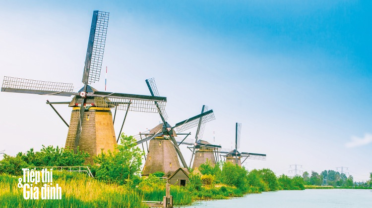 coi xay gio Kinderdijk hinh anh